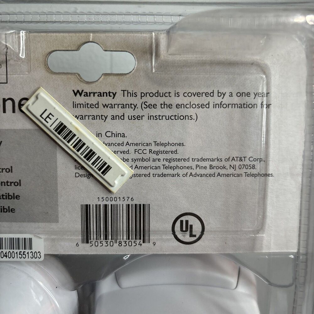 AT&T 146 Design Line Telephone Windchill White Hearing Aid Compatible Desk/Wall - Picture 4 of 7